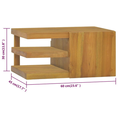 vidaXL Wand-Badschrank 60x45x30 cm Massivholz Teak