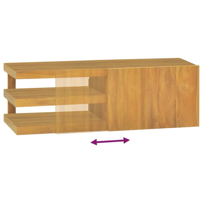 vidaXL Wand-Badschrank 90x40x30 cm Massivholz Teak