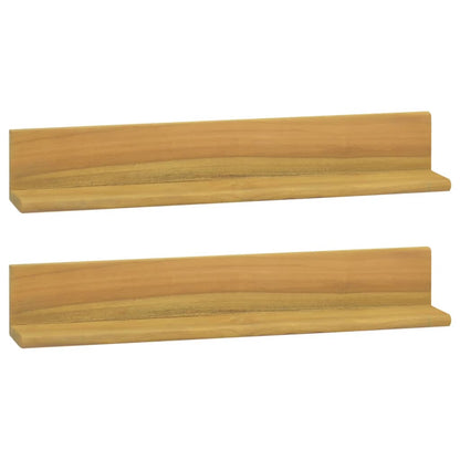 vidaXL Wandregale 2 Stk. 60x10x10 cm Massivholz Teak