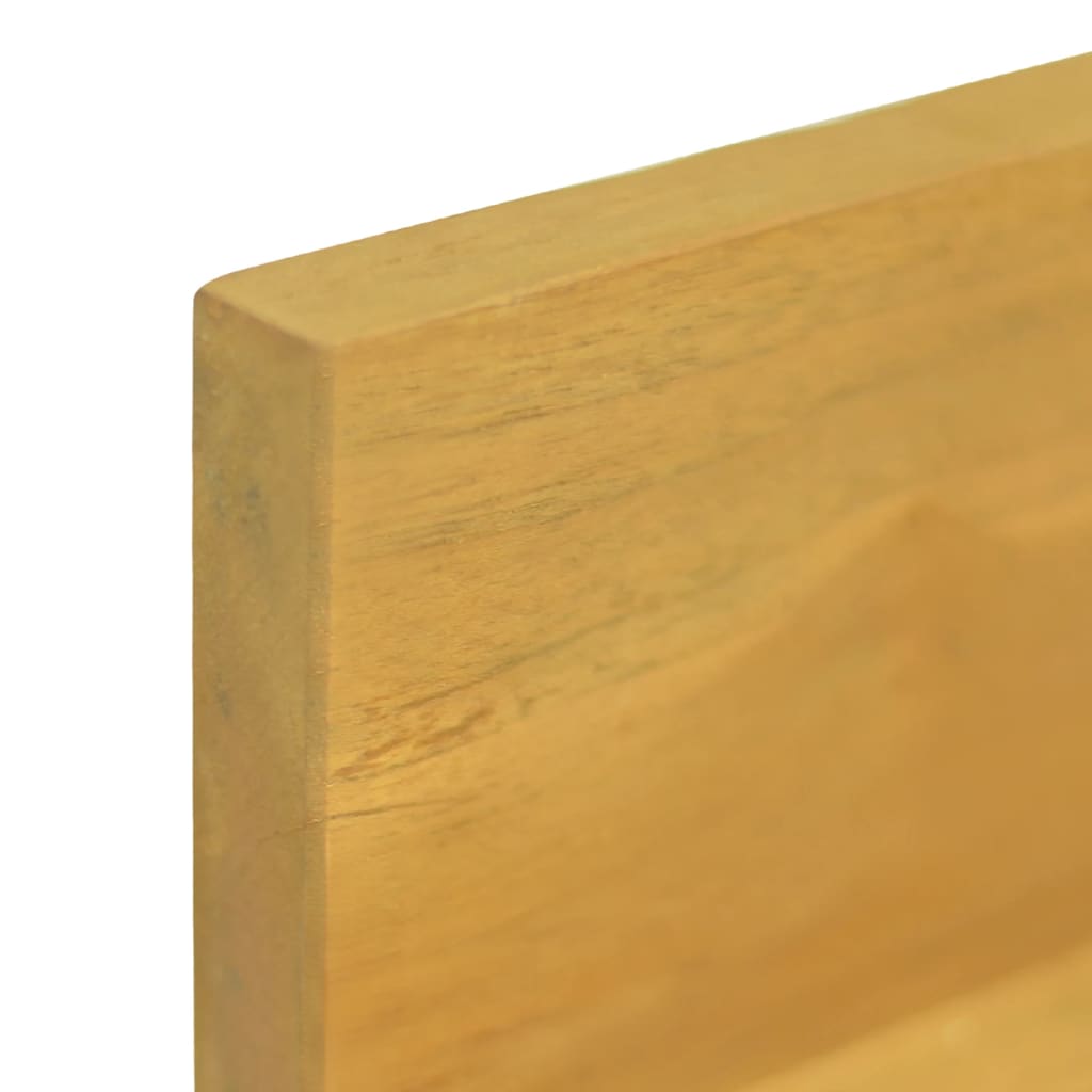 vidaXL Wandregale 2 Stk. 60x10x10 cm Massivholz Teak