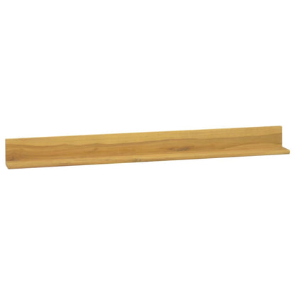 vidaXL Wandregale 2 Stk. 110x10x10 cm Massivholz Teak