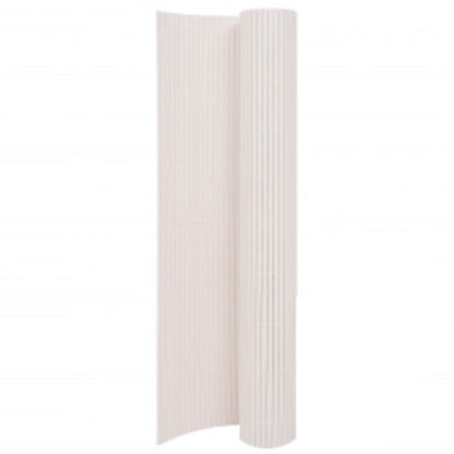vidaXL Clôture de jardin double face 90x400 cm Blanc