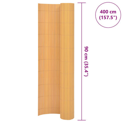 vidaXL Clôture de jardin double face 90x400 cm Jaune