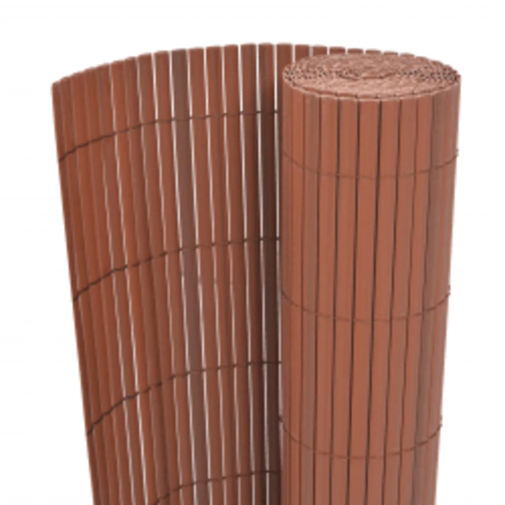 vidaXL Clôture de jardin double face 90x400 cm Marron