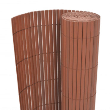 vidaXL Clôture de jardin double face 90x400 cm Marron