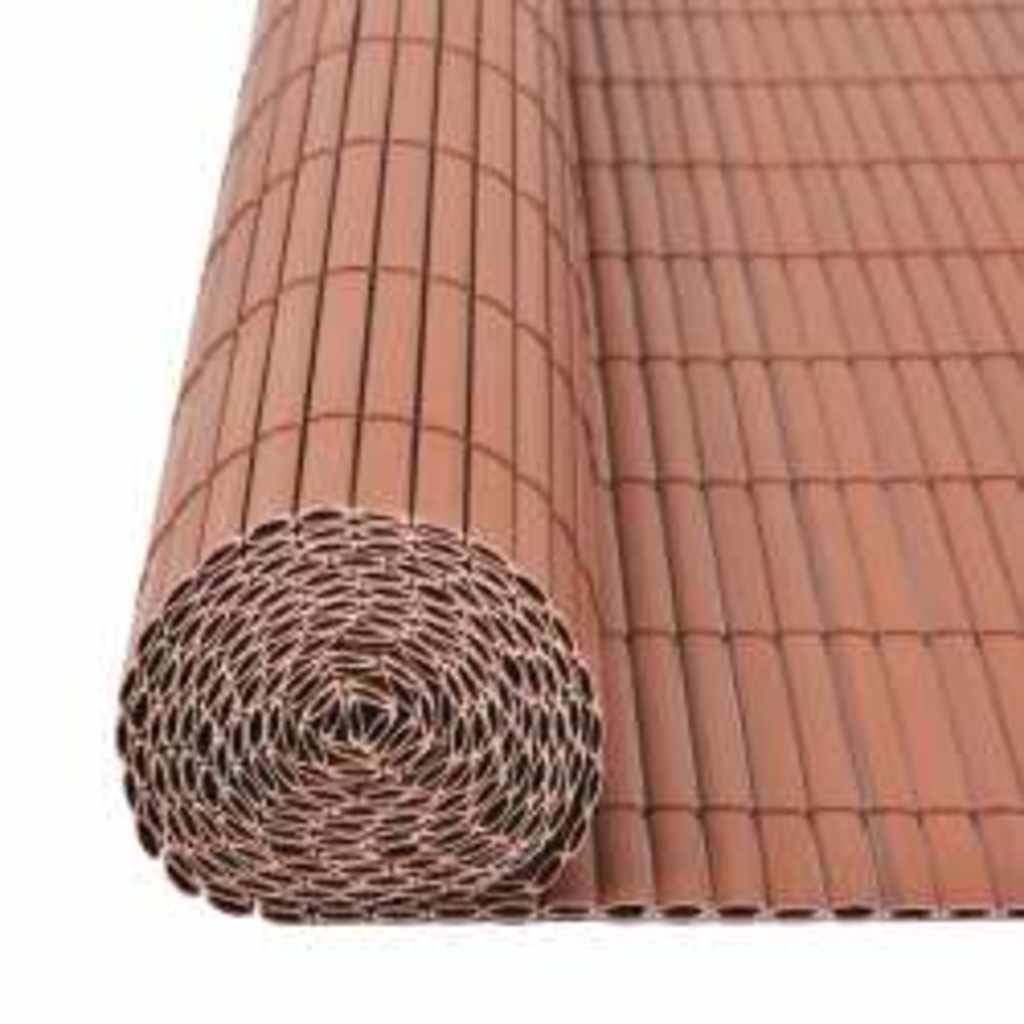 vidaXL Clôture de jardin double face 90x400 cm Marron