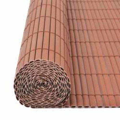 vidaXL Clôture de jardin double face 90x400 cm Marron
