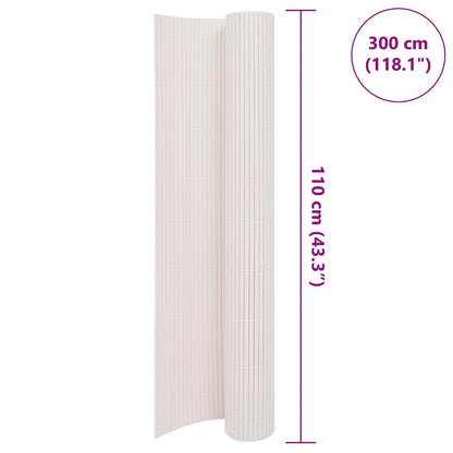 vidaXL Clôture de jardin double face 110x300 cm Blanc