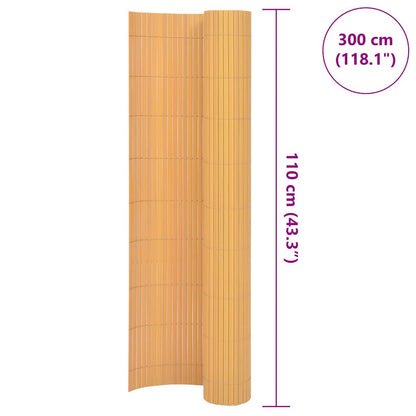 vidaXL Clôture de jardin double face 110x300 cm Jaune
