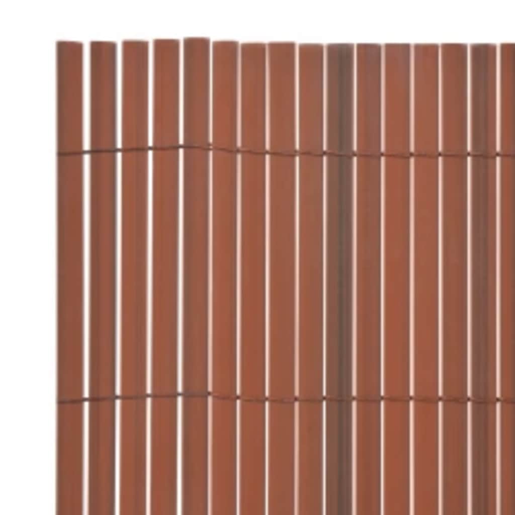 vidaXL Clôture de jardin double face 110x300 cm marron