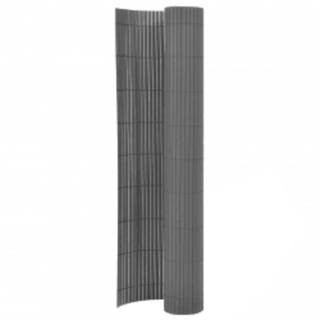 vidaXL Clôture de Jardin Double Face 110x300 cm Gris