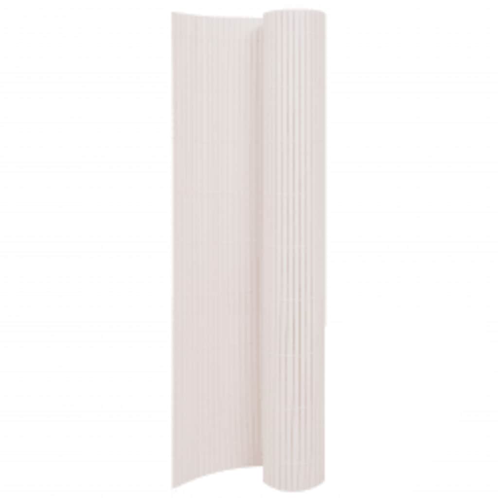 vidaXL Clôture de jardin double face 110x400 cm Blanc