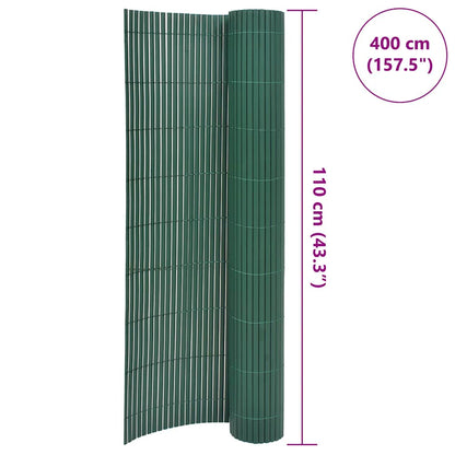 vidaXL Clôture de jardin double face 110x400 cm vert