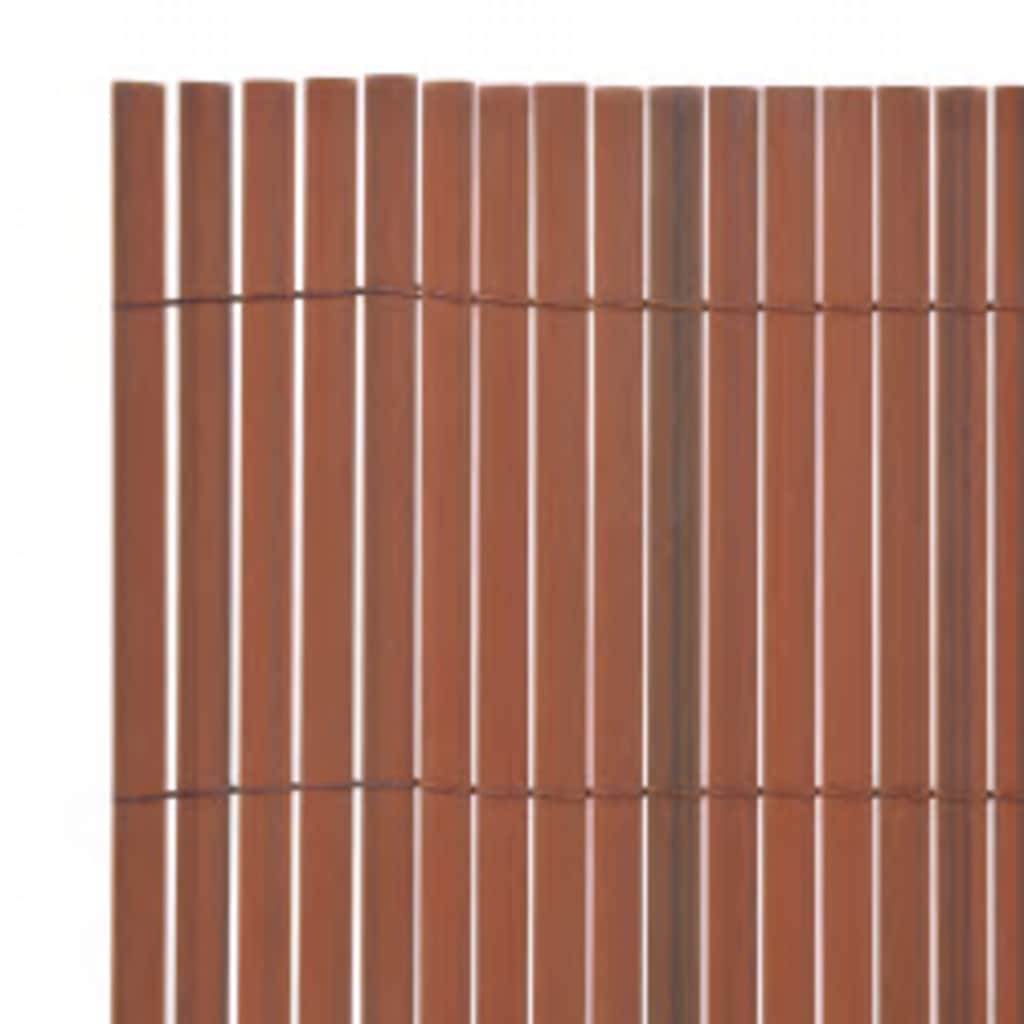 vidaXL Clôture de jardin double face 110x400 cm Marron
