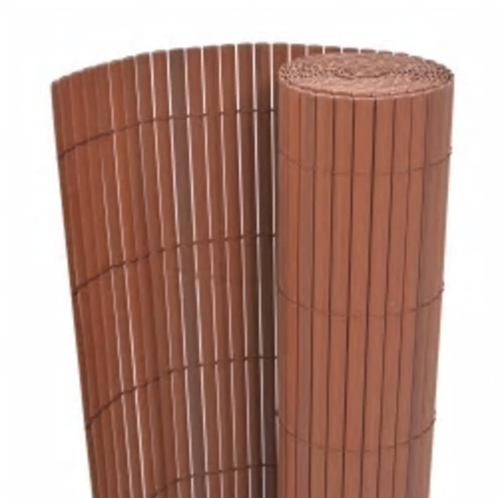 vidaXL Clôture de jardin double face 110x500 cm Marron