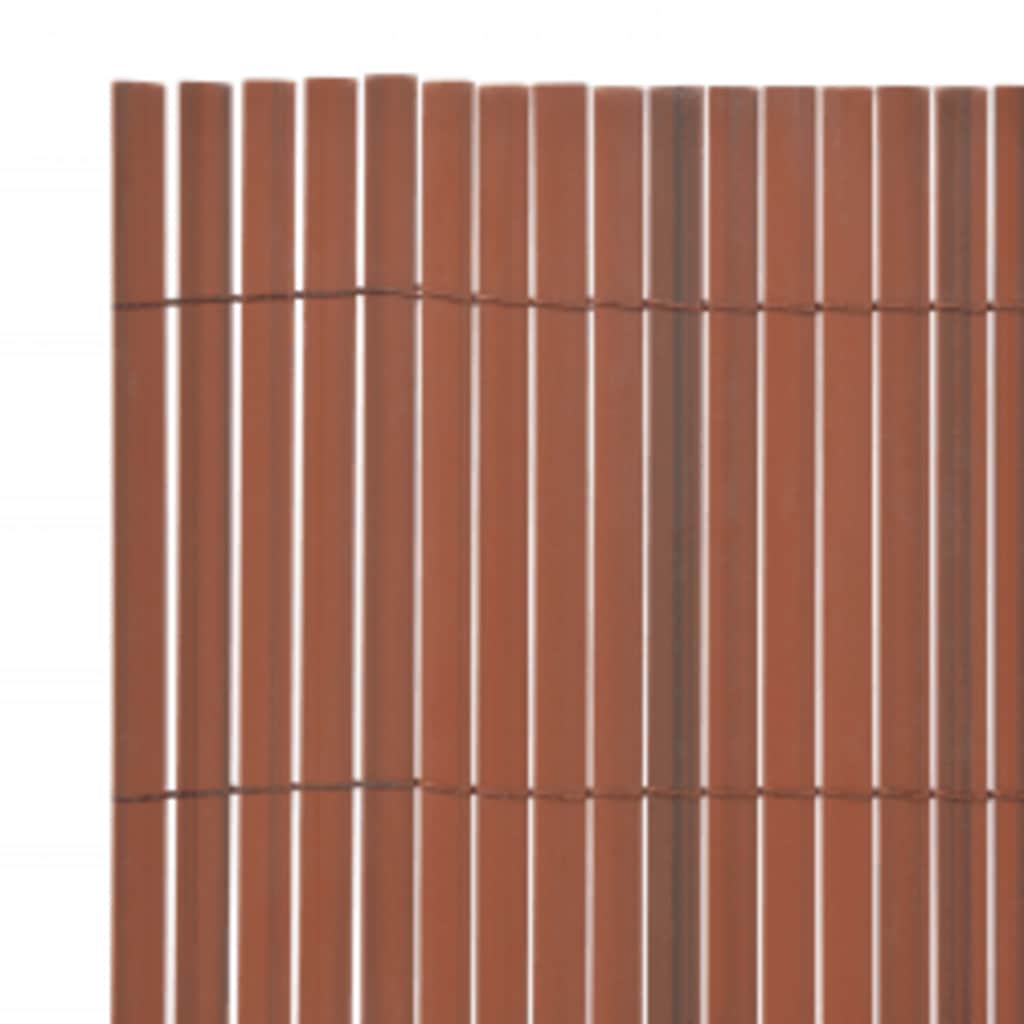 vidaXL Clôture de jardin double face 110x500 cm Marron