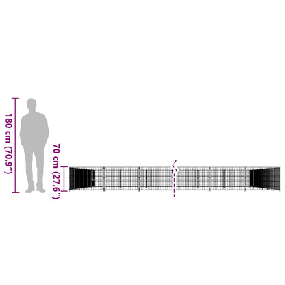 Hundezwinger Schwarz 42 m² Stahl