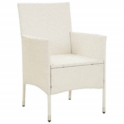 vidaXL Chaises de jardin avec coussins 4 pcs Résine tressée Blanc