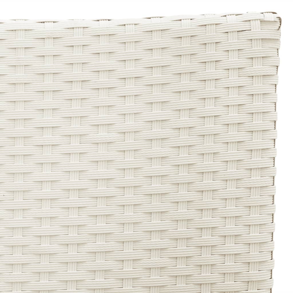 vidaXL Chaises de jardin avec coussins 4 pcs Résine tressée Blanc