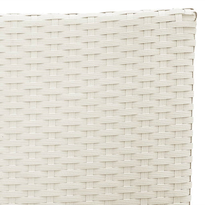 vidaXL Chaises de jardin avec coussins 4 pcs Résine tressée Blanc