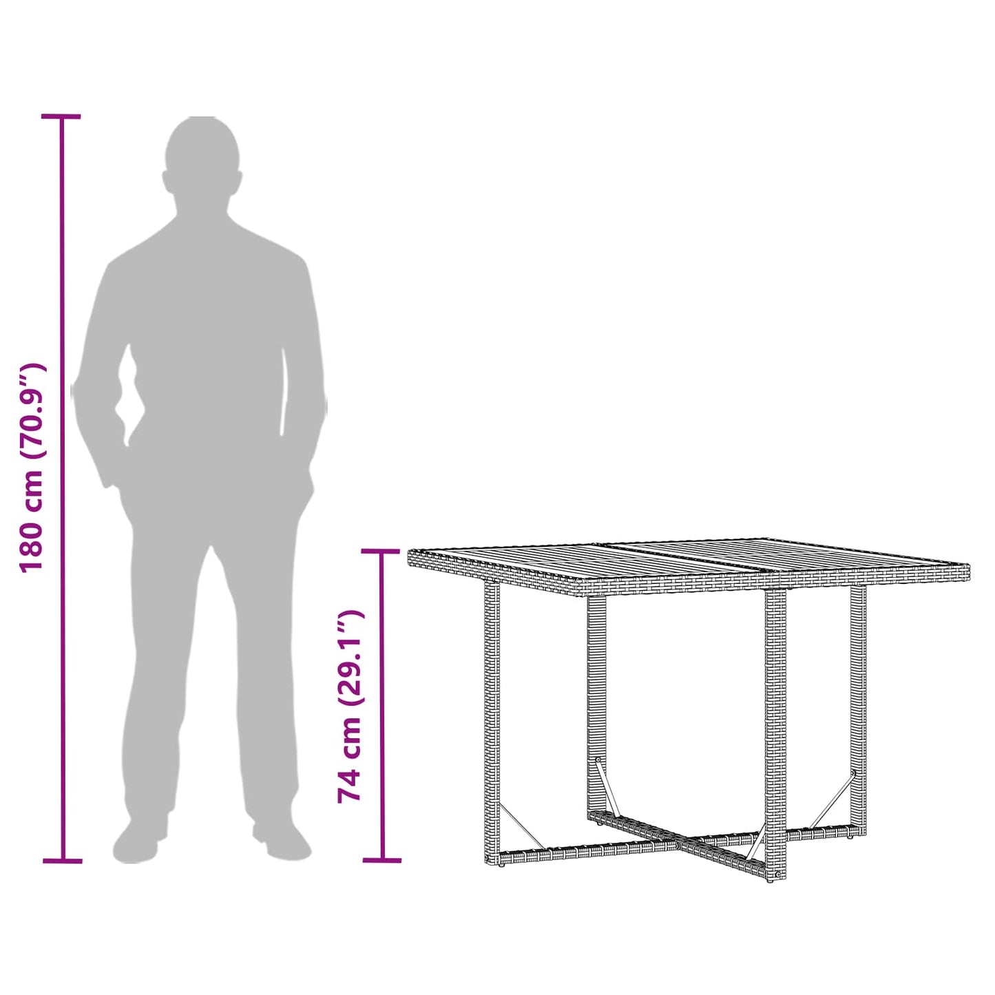 vidaXL Gartentisch