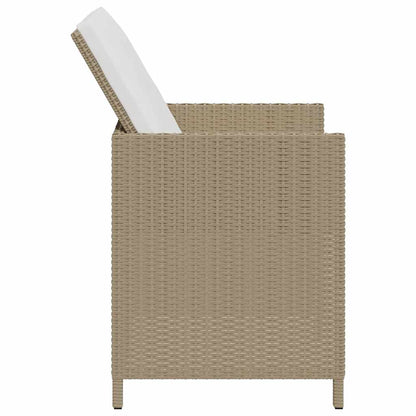 vidaXL Chaises de jardin avec coussins 4 pcs Résine tressée Beige
