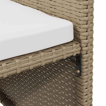 vidaXL Chaises de jardin avec coussins 4 pcs Résine tressée Beige