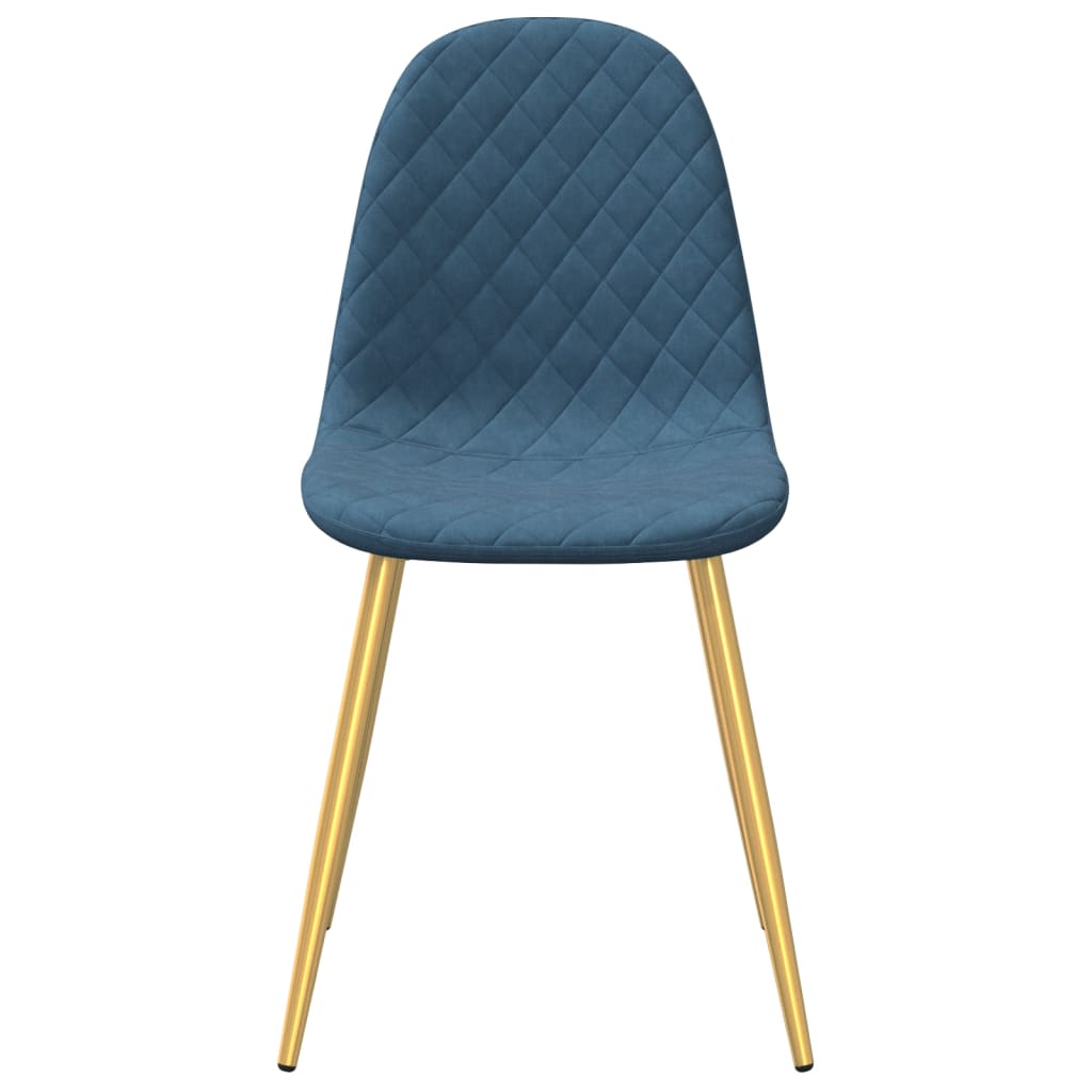 vidaXL Esszimmerstühle 6 Stk. Blau Samt