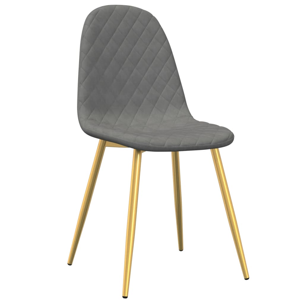 vidaXL Chaises de salle à manger 6 pcs Gris clair Velours