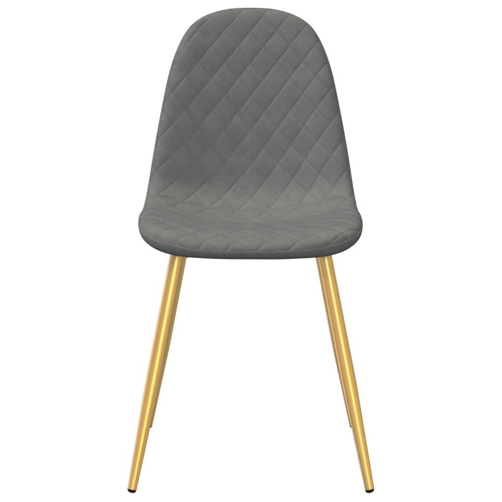 vidaXL Chaises de salle à manger 6 pcs Gris clair Velours