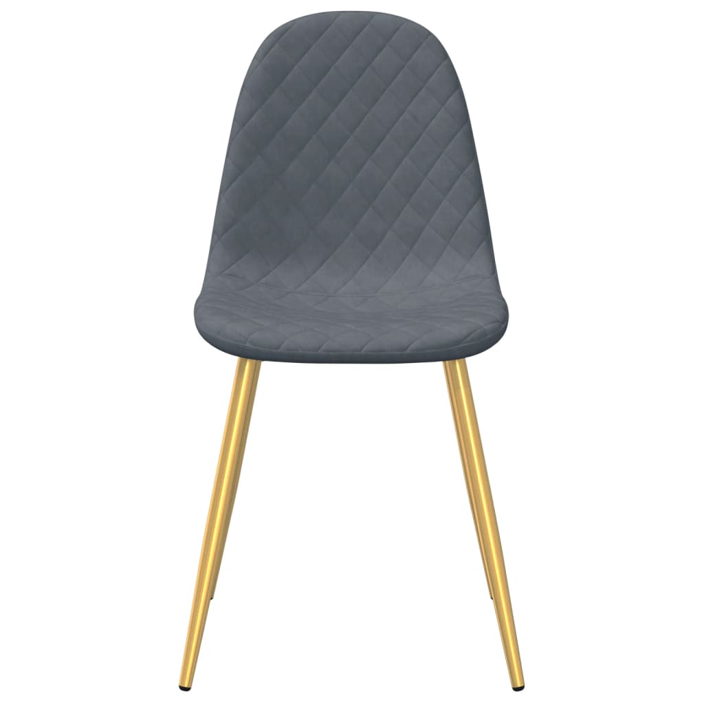 vidaXL Chaises de salle à manger 6 pcs Vert foncé Velours