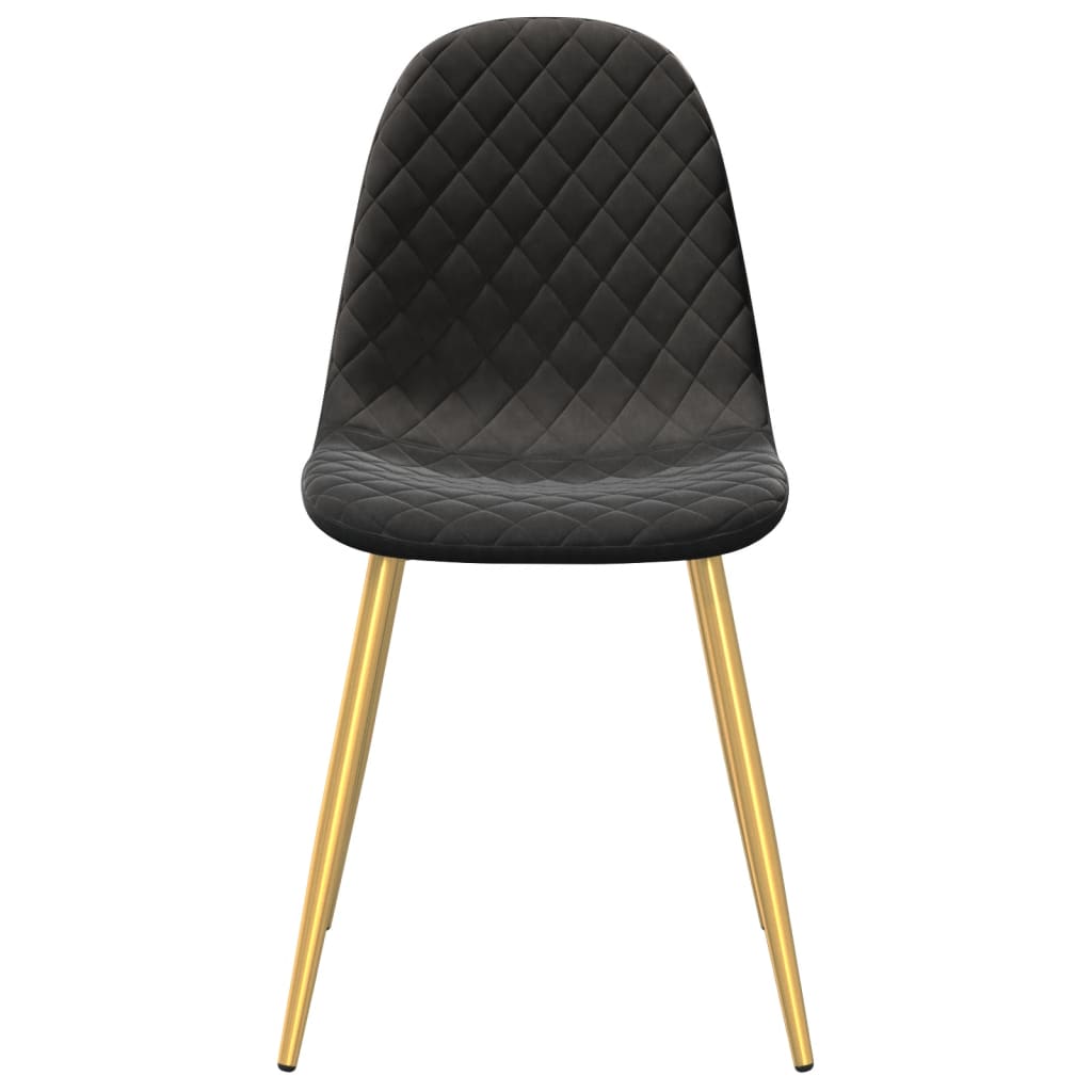 vidaXL Chaises de salle à manger 6 pcs Velours noir
