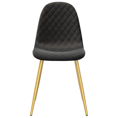 vidaXL Chaises de salle à manger 6 pcs Velours noir