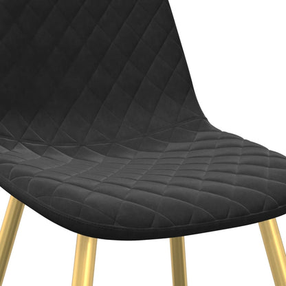 vidaXL Chaises de salle à manger 6 pcs Velours noir