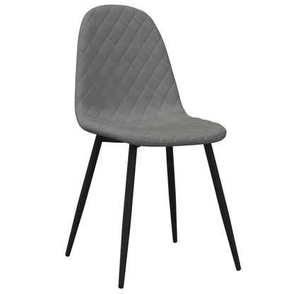 vidaXL Chaises de salle à manger 6 pcs Gris clair Velours