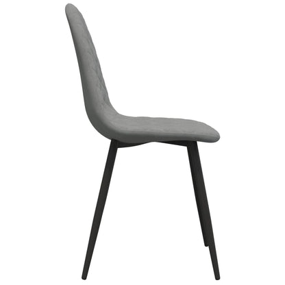 vidaXL Chaises de salle à manger 6 pcs Gris clair Velours