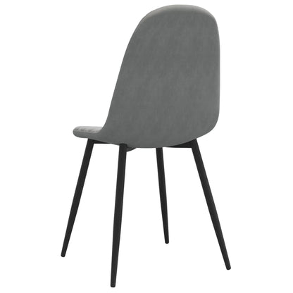 vidaXL Chaises de salle à manger 6 pcs Gris clair Velours
