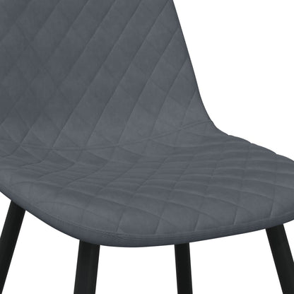 vidaXL Chaises de salle à manger 6 pcs Velours gris foncé