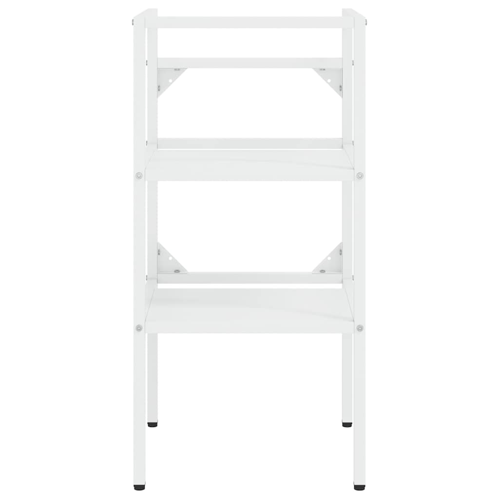vidaXL Meuble sous-vasque de salle de bain Blanc 40x38x83 cm Fer