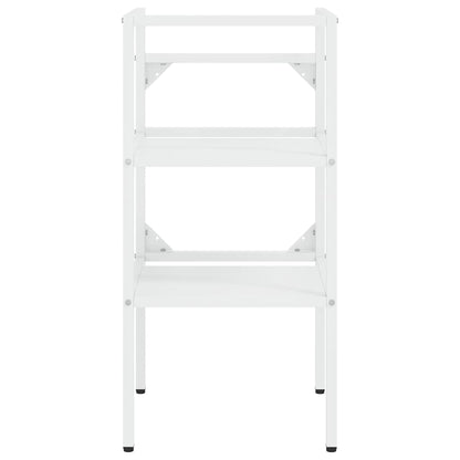 vidaXL Meuble sous-vasque de salle de bain Blanc 40x38x83 cm Fer