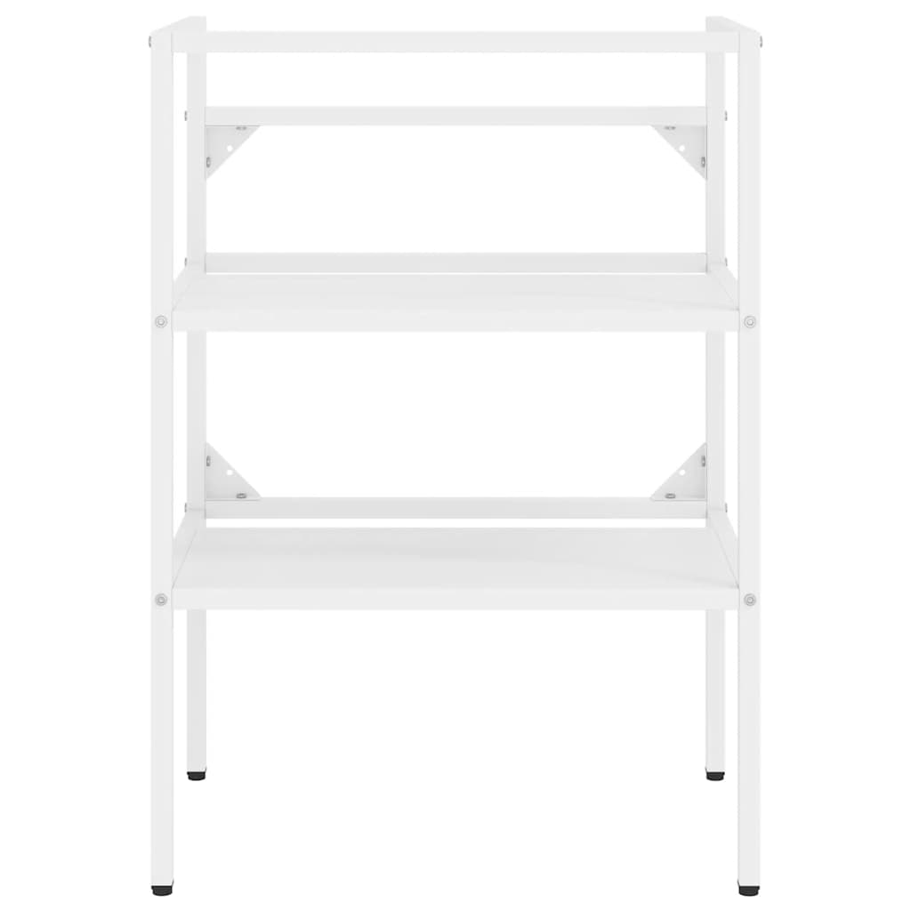 vidaXL Meuble de salle de bain sous vasque Blanc 59x38x83 cm Fer