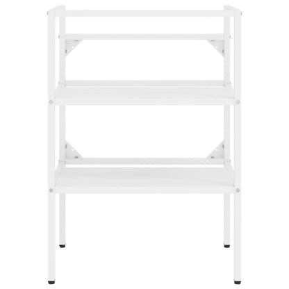 vidaXL Meuble de salle de bain sous vasque Blanc 59x38x83 cm Fer