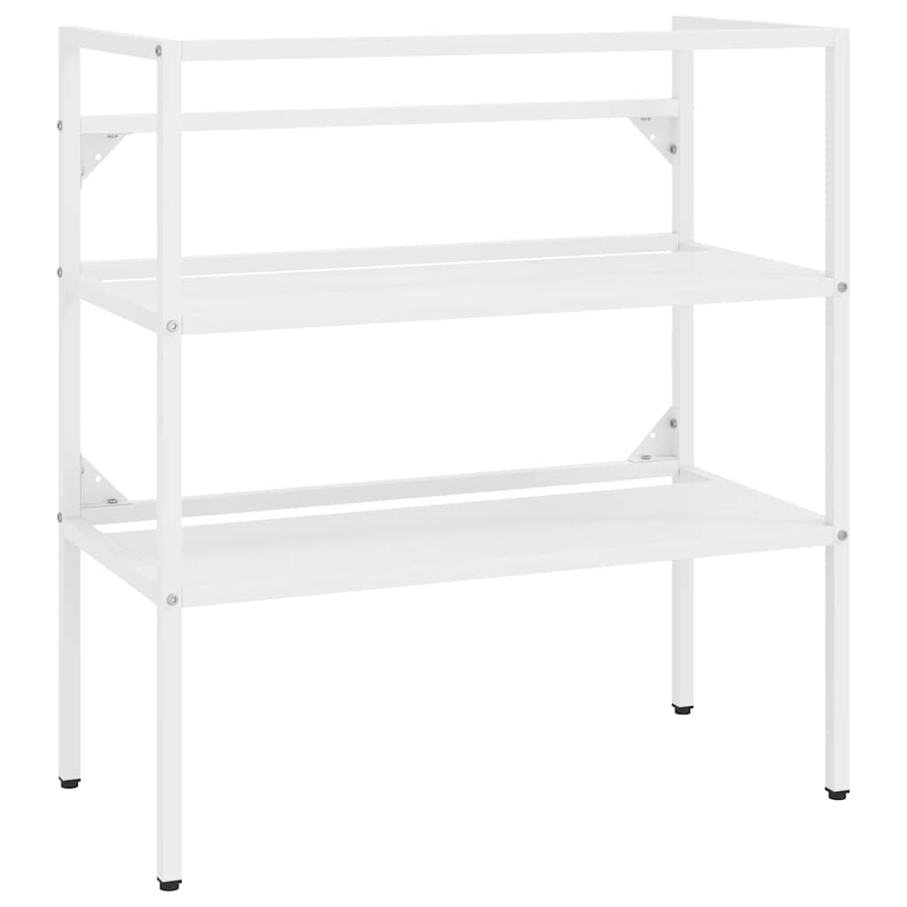 vidaXL Meuble sous-vasque de salle de bain blanc 79x38x83 cm en fer