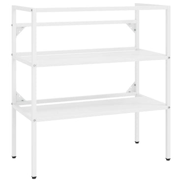 vidaXL Meuble sous-vasque de salle de bain blanc 79x38x83 cm en fer