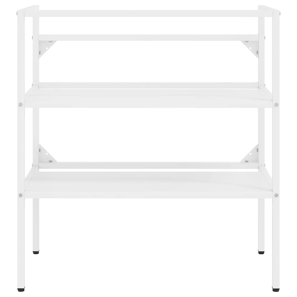 vidaXL Meuble sous-vasque de salle de bain blanc 79x38x83 cm en fer