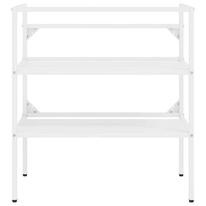 vidaXL Meuble sous-vasque de salle de bain blanc 79x38x83 cm en fer