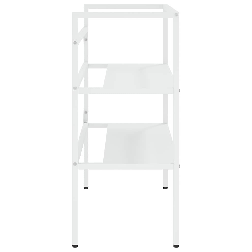vidaXL Meuble sous-vasque de salle de bain blanc 79x38x83 cm en fer