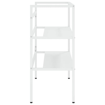 vidaXL Meuble sous-vasque de salle de bain blanc 79x38x83 cm en fer