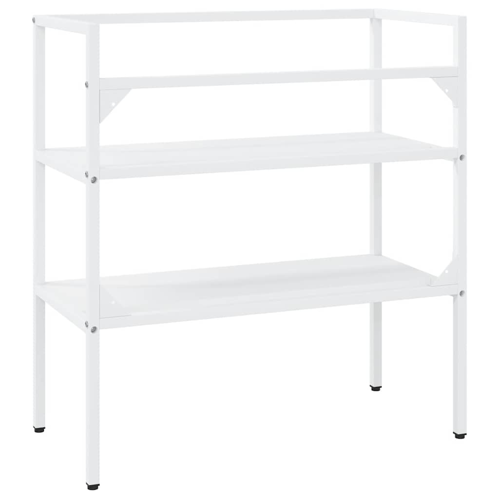vidaXL Meuble sous-vasque de salle de bain blanc 79x38x83 cm en fer