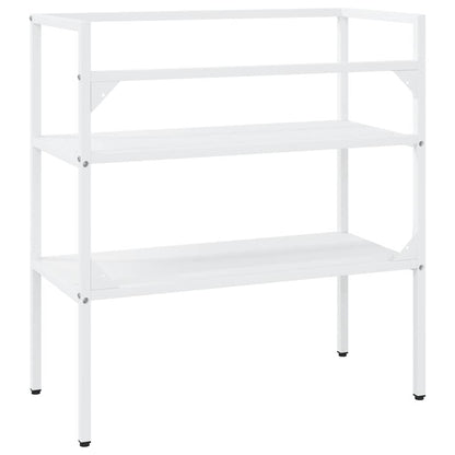 vidaXL Meuble sous-vasque de salle de bain blanc 79x38x83 cm en fer